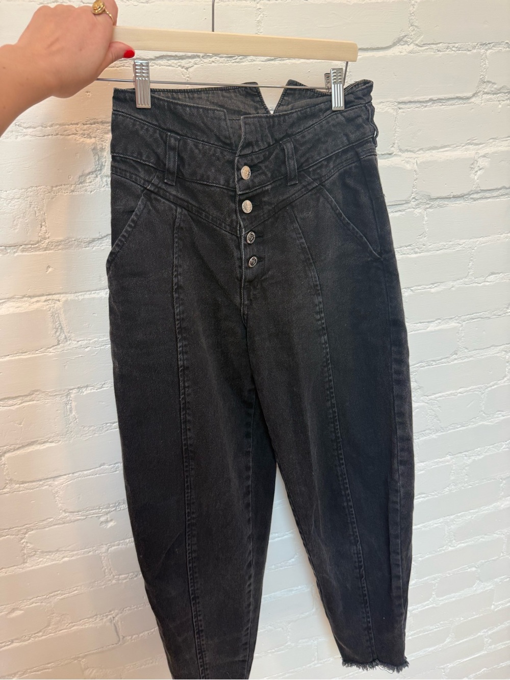 Miss Sixty - High-Waist Black Women’s Jeans with Button-Front